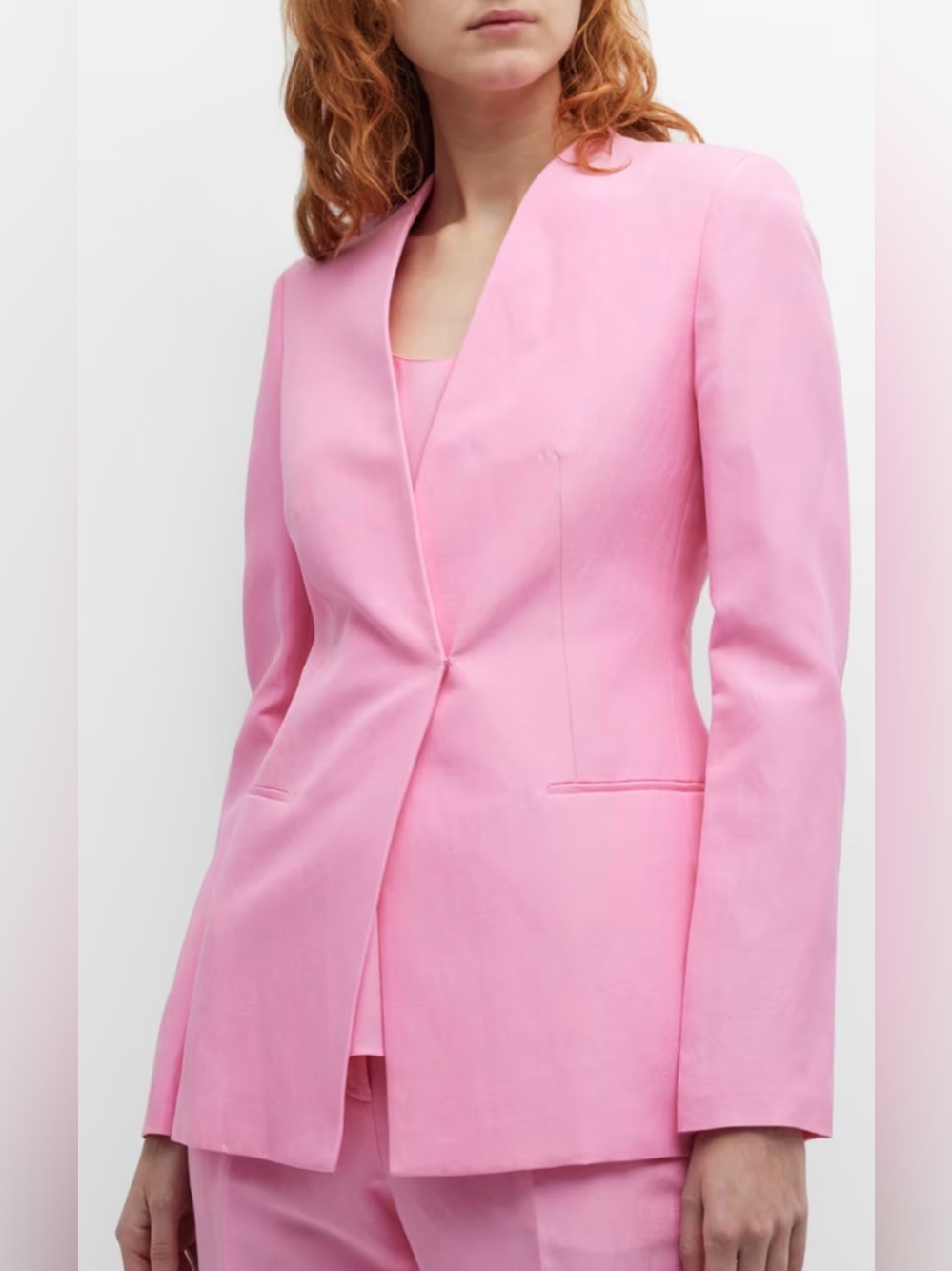 EUC Lafayette 148 New York Pink Womens Blazer & Pants Suit Set (worn once)